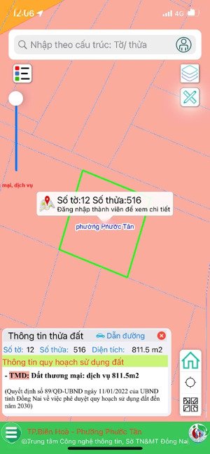 bán đất đẹp tại phước tân, biên hòa, đồng nai, 5,27 tỷ, 811,52 m2