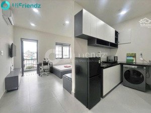 cho thuê studio 35m2 rộng rãi có ban công - máy giặt riêng - xa bếp ngay làng đại học bình thạnh