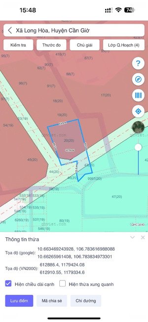 bán cắt lỗ lô đất 4100m2 (có sẵn 500 thổ cư) bình khánh, cần giờ. giá: 9,8 tỷ. 