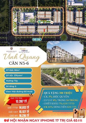 mặt đường đỗ mười giá cực rẻ 13,2 tỷ cho 1 căn 90m kinh doanh cực tốt