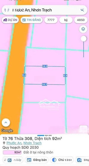 bán đất phước an, nhơn trạch, đồng nai. vị trí một sẹc đường hùng vương, full thổ cư, giá siêu tốt