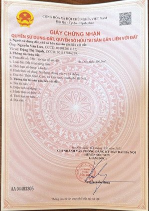 sở hữu lô đất vàng tại ninh cầm tân dân sóc sơn, hà nội