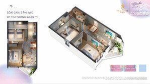 bán căn hộ du lịch the maris vũng tàu, 6,2 tỷ, 68m2, 2pn, 1wc, full nội thất