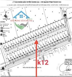 Bán đất đấu giá Thiên Đông Mỹ Hưng Thanh Oai, 72m2 ô tô tránh vỉa hè, lõi Khu A KĐT Olympic