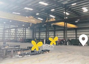 nhà xưởng có cẩu tại an viễn giang điền, 3500m2, cho thuê lẻ, có cẩu 5 tấn, còn sử dụng tốt