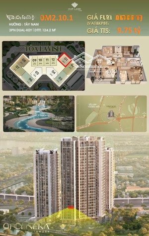 căn 3pn 3vs diện tích 124.4m2 bàn giao nội thất cao cấp cđt tân hoàng minh giá chỉ 76tr/m2