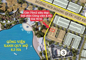 căn 75m2 đối diện công viên, giá 16 tỷ. vị trí đẹp nhất noble tây thăng long