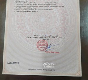 lô đất full thổ cư 175 m2 tại đường xuân diệu - chợ cam đức, trong ranh dân cư không bị quy hoạch