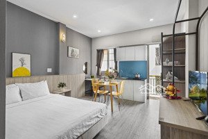 cho thuê căn hộ 1 phòng ngủ đầy đủ nội thất gần bùi viện, pull man, có ban công, mặt tiền, full nt