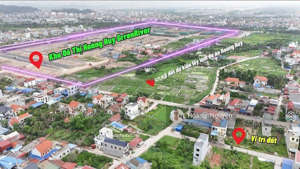bán lô đất 100m2 khu phân lô đường đá, hoa động gần dự án hoàng huy green rever