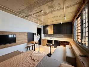 cho thuê căn hộ studio tone đen full nội thất điện biên phủ, ngay hồng bàng, dễ sang quận 1