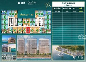 bán căn 1 n + 47m2 view biển dự án sun centro town hạ long