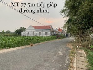 lô đất 2771m2, mặt tiền đường nhựa 77,5m, ngay tt phú tân - nay là phường bình dương - tdm - tphcm