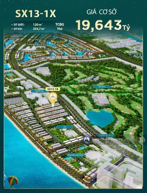 vị trí trung tâm cực đẹp liền kề 120m² giá 19.643 tỷ tại vịnh tiên vinhomes cần giờ green paradise