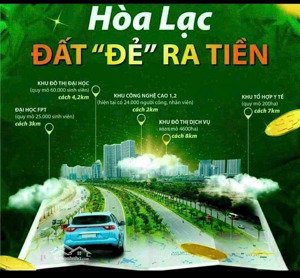 duy nhất] đất nền hòa lạc mặt đường lớn - vài bước chân tới ga metro | sổ hồng 100m² - giá đầu tư