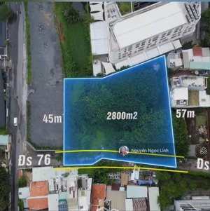 khuôn đất xây cao 16 - 20 tầng 51x55 cn 2802m2 full thổ