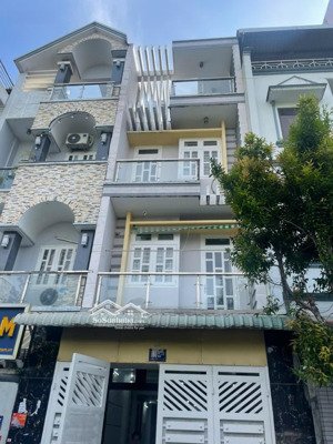 cho thuê nhà hẻm xe tải có vỉa hè (dương quảng hàm) p5 - gv - 4*20m 1 trệt 3 lầu - như hình