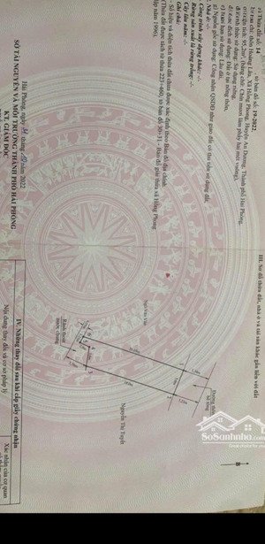 chính chủ gửi bán lô đất 95m mặt trục hoàng lâu hồng phong an dương