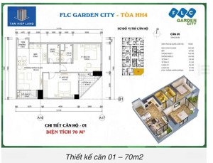 bán cc flc garden city, 5,29 tỷ, 70m2, 2pn, 2wc, ở đại mỗ, nam từ liêm, hà nội