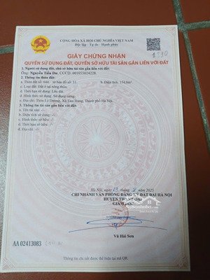 bán mảnh đất thổ cư trung tâm làng lê dương