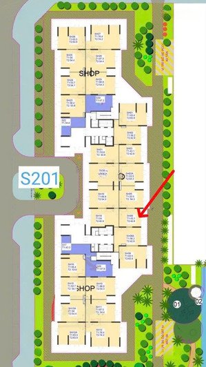 căn shop 43m2 mà giá bán chỉ 10,5 tỷ bao phí nằm ở tòa s201 dự án vinhomes smart city