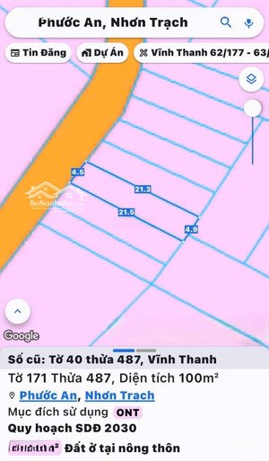 bán lô đất xã vĩnh thanh, nhơn trạch. full thổ cư, dt 100m2, giá cực tốt, chậm chân là hết, lh ngay
