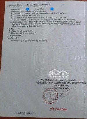 chính chủ bán đất 336m2 giá 875tr sổ hồng riêng ngay gần kcn trảng bàng, xung quanh dân cư đông đúc