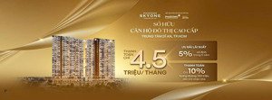 thanh toán 4,5tr/tháng, ưu đãi lãi suất 5% trong 5 năm, thanh toán 10% cho đến khi nhận nhà