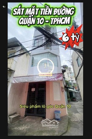 siêu phẩm lô góc quận 10 4 tầng, cách mặt tiền 10m chỉ hơn 6 tỷ!