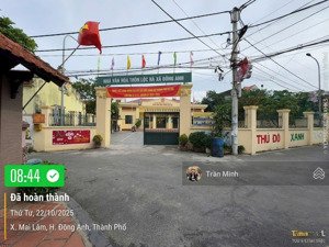 bán gấp lô góc 2 mặt thoáng lộc hà, đông anh (mai lâm cũ) diện tích: 50,6m2 vuông vắn