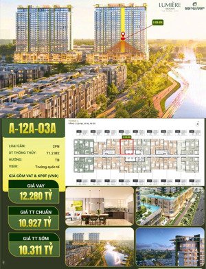 chỉ còn 2 căn giá nội bộ 2pn - lumière midtown chỉ từ 10,3 tỷ - view sông & trường quốc tế