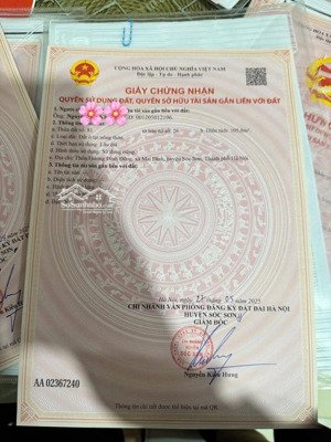 bán mảnh đất đẹp ở thôn hương đình đông, xã mai đình, huyện sóc sơn, thành phố hà nội