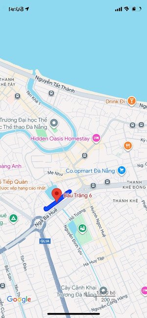 bán đất mặt tiền đường bàu trảng 6 - thanh khê - đà nẵng - dt 5x20m, giá 5 tỷ 5 tl