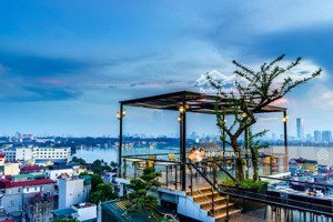 bán nhà mặt phố lạc long quân, tây hồ, 132m2, 8 tầng thang máy, mặt tiền 5.3m, view trọn hồ tây