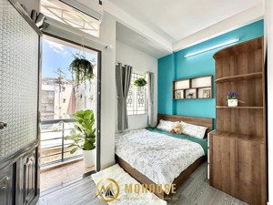 cho thuê căn hộ dịch vụ mới 100% 1pn tách bếp ban công ngay chợ tân định, cầu trần khánh dư..