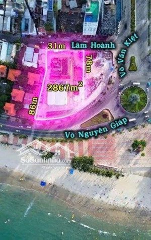 chào bán lô đất 2 mặt tiền võ nguyên giáp hơn 2800m2, view bãi tắm mỹ khê