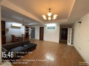 căn hộ chung cư 118m2 giá 9 tỷ tòa trung yên 1, ngã tư trung kính - vũ phạm hàm sửa được 4 ngủ