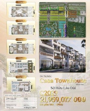 bán căn casa townhouse c2029 duy nhất tại dự án blanca city