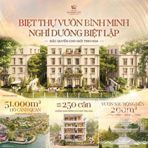 quỹ biệt thự giá chỉ từ 168tr/m² vốn đầu tư từ 6,5 tỷ đẹp nhất dự án được vay 0% 24th