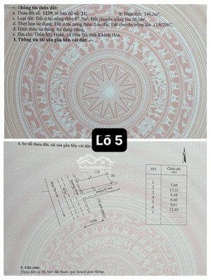 bán nhanh lô góc 2 mặt tiền đường nhựa gần tt ubnd xã hoà trí - giá 499 triệu