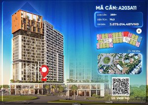 căn hộ cora tower a2.03a.11 2 pn+, diện tích 73m2 phù hợp gia đình lớn, gía chỉ 44 triệu/m2.