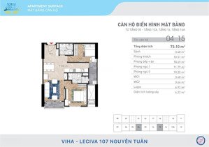 bán suất ngoại giao căn hộ 2 phòng ngủ viha leciva 107 nguyễn tuân giá tốt nhất thị trường
