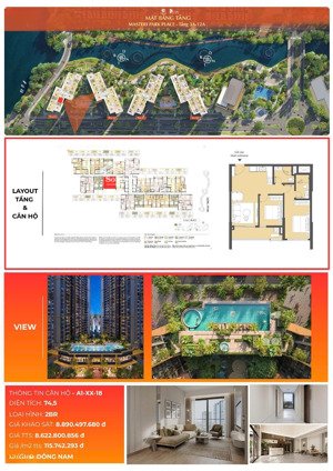 căn 2pn view bể bơi, giá tốt nhất thị trường giá chỉ 8.6 tỷ tháp a1-a2-b1-b2