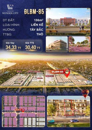 bán gấp biệt thự vinhomes wonder city, 34,33 tỷ, 136m2, đan phượng, hà nội