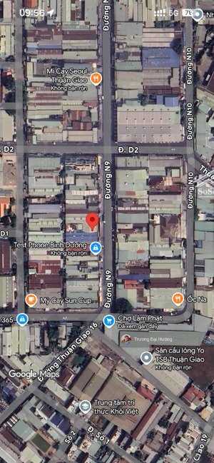 đất mặt tiền n9 kdc thuận giao - thuận an - bình dương - 9 tỷ tl