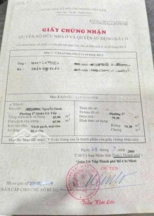 nguyễn oanh - hẻm xe tải - 80m², ngang 5m, 2 tầng mới - chỉ 5.4 tỷ