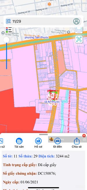 mặt tiền an phước 3244m2 tc 300m2 kinh doanh thuận tiện - sát vách đường phùng hưng giá 7tr/m2 tl