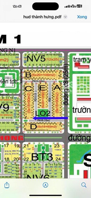 góc 2 mặt tiền đường, dự án hud. dt: 136m2. giá chỉ: 18.5tr/m2. vị trí đẹp gần đường lê hồng phong