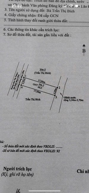 bán lô đất 68mv chính chủ tại thị trấn trường sơn an lão