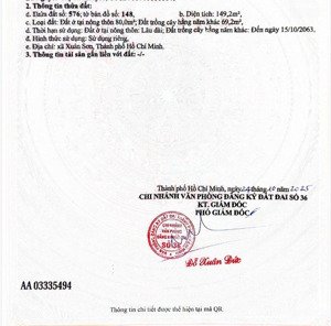 149.2m2 - 80m thổ cư gần mặt tiền đường 997 , ngay cạnh charm village châu đức